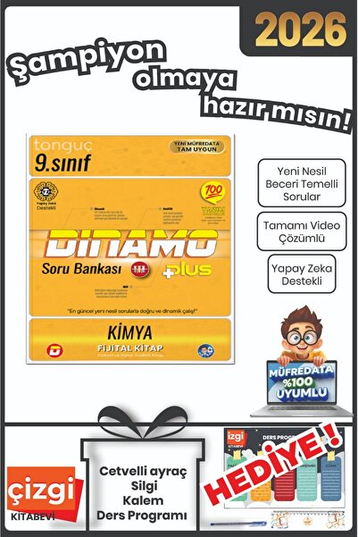 Tonguç Yayınları 9. Sınıf Dinamo Kimya Soru Bankası
