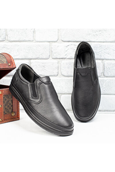 Modlet.ro Pantofi casual din piele neagră pentru bărbați MOD10206
