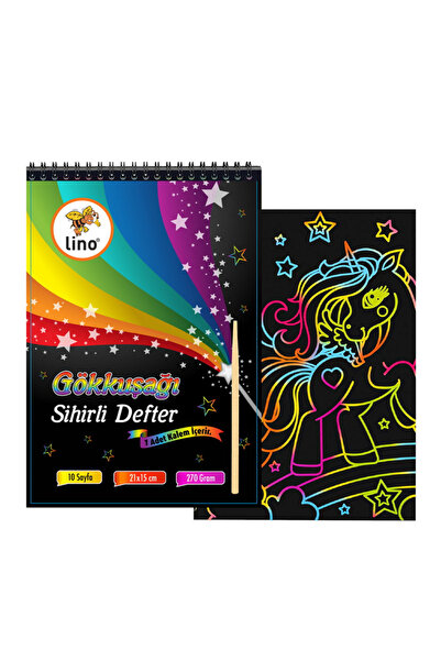 Lino Magic Notebook A5 10 Sheets (Rainbow Scratch)