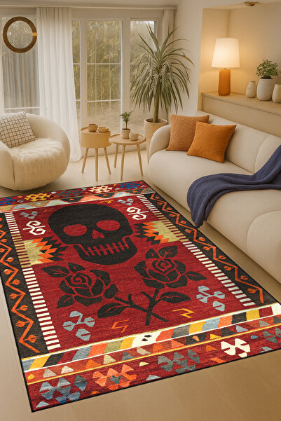 Rugs Modern Halı سجادة ديكور عتيقة من MOSSO بنمط جمجمة إسبانية ذات طابع إسبان...