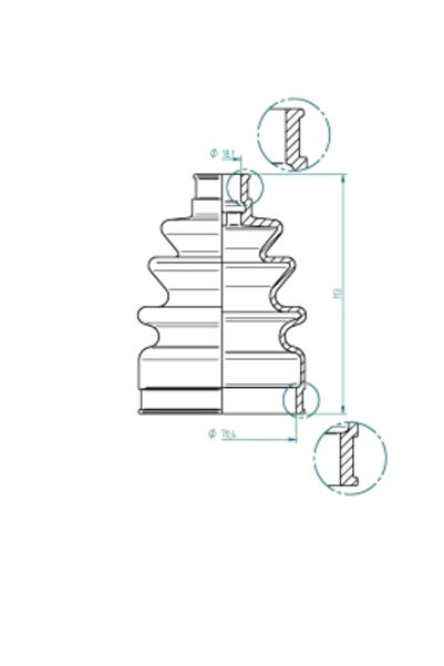 Löbro Rubber bellows planetary joint SKODA FAVORIT pick-up 1992-1997 190973