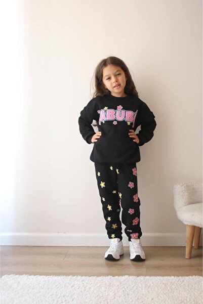 JELİBOOM KİDS طقم رياضي مطبوع للفتيات من لابوبو