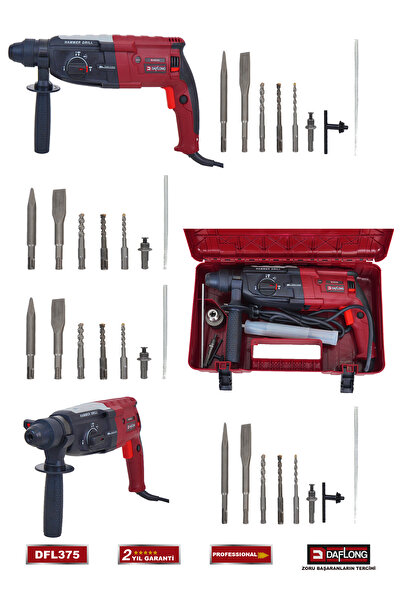 DAFLONG PRO BAKIR SARGILI METAL ŞANZUMAN DARBELİ MATKAP KIRICI DELİCİ 2-28MM ...