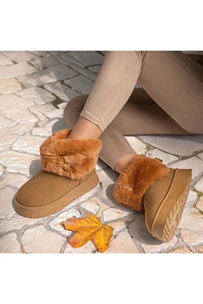 Modlet.ro Women's short brown suede UGG-style boots MOD12593