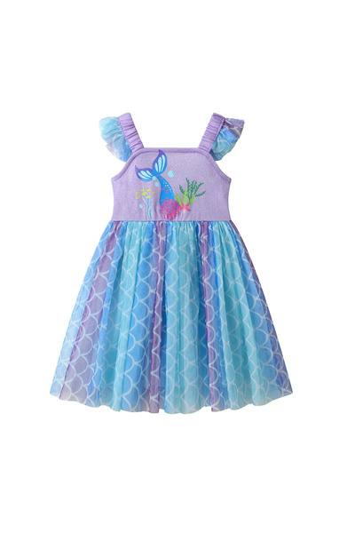 OEM Elegant, sleeveless, ruffled mermaid dress, 2-3 years
