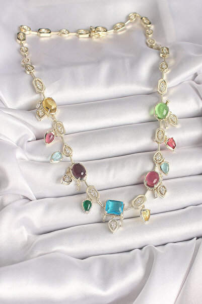 Skygo Brass Gold Color Colored Zircon Stone Vip Series Women's Necklace - Tj-Bko10004