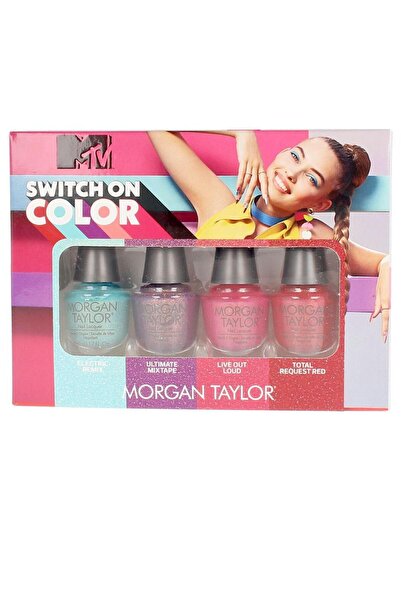 Morgan Taylor Set Lacuri de unghii cu finisaj stralucitor SWITCH ON COLOR 4 buc