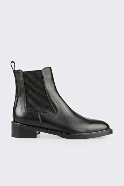 Elle Shoes Siyah Deri Kadın Günlük Bot