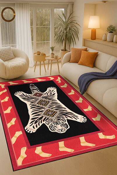 Rugs Modern Halı سجادة ديكور عتيقة بنمط موسو تيمال بنمط النمر، سجادة ديكور عت...