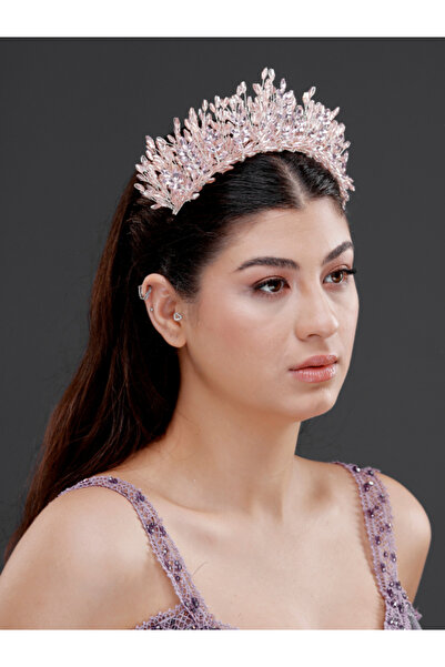 Magic Tiara Kristal Detaylı Işıltılı Gelin, Kutlama Tacı – Zarif Taşlı Düğün,...