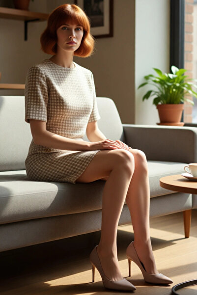 PayBuy Women's Shift Dress Short Sleeve Houndstooth Pattern Tweed Dress Stylish Button Detail Spring Autumn