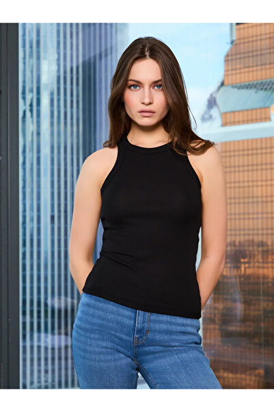 LİRONA Βαμβακερό κοτλέ πλέξη ριμπ Πολύ ελαστικό Άνετο γιακά με φαρδύ λαιμό με ρέλι Πλεκτό Crop - Εξωτερικό ένδυμα