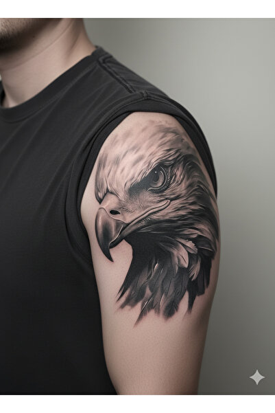 Glapzen Kartal Geçici Dövme Güç ve Özgürlük Suya Dayanıklı