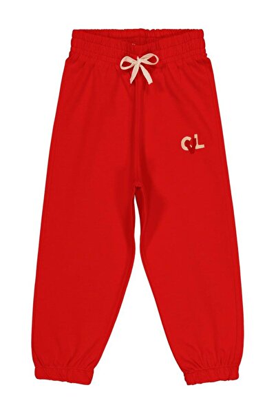 Civil Boys CVL Nakışlı Süs Bağcıklı 2-5 Yaş Eşofman Altı - Kırmızı2-3 Yaş