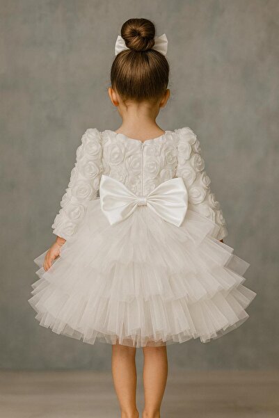 lunavella Girl's Long Sleeve Evening Dress