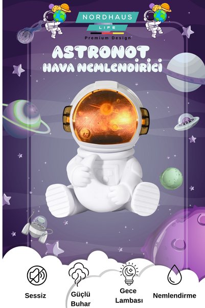 Nordhaus Ay Şekilli Gece Lambalı Bebek Çocuk Odası 240 ml Hava Nemlendirici TP-1036