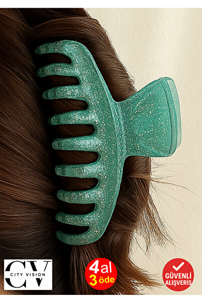 cityvision Cataramă tip greblă de culoare verde apă argintie 11 cm - elegantă și durabilă