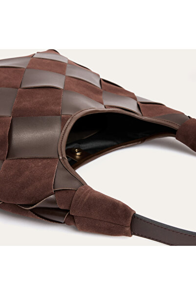 Mudo BLOKLU DERİ GÖRÜNÜMLÜ OMUZ ÇANTASI