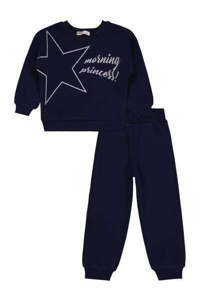 Civil Girls طقم رياضي يلدز مطبوع لعمر 2-5 سنوات - أزرق داكن لعمر 2-3 سنوات