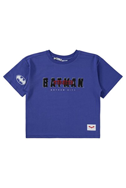 Batman Printed 10-13 Years Old T-Shirt - Blue12-13 Years Old