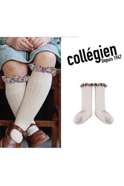 Collegien جوارب إليزابيث - بيضاء