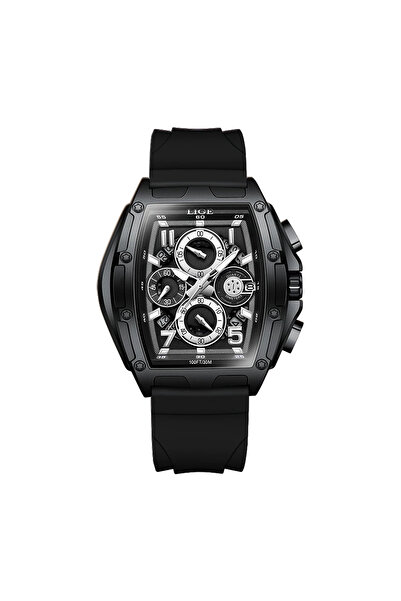 Lige 89110 Ανδρικό Ρολόι Μαύρο – Casual Σχεδιασμός, Πολλαπλές Λειτουργίες, Φω...