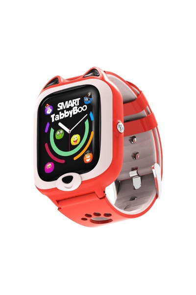 SMART TabbyBoo Kids GPS smartwatch 4G Kitty Red, 1.4 inch, Red