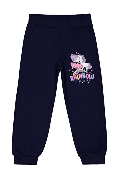 Civil Girls بنطال رياضي رينبو مطبوع لعمر 2-5 سنوات - أزرق داكن لعمر 3-4 سنوات