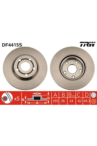 TRW Set Discuri Frana Toyota Corolla Verso/Corolla Limuzina 2004-2012