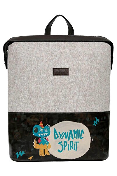 Dogo Unisex vegan gray backpack - dynamic spirit design