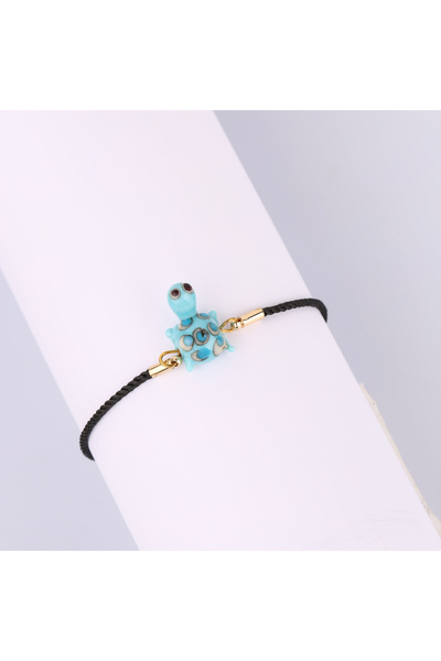 ADAMODART Turtle Murano Glass Beaded Bracelet
