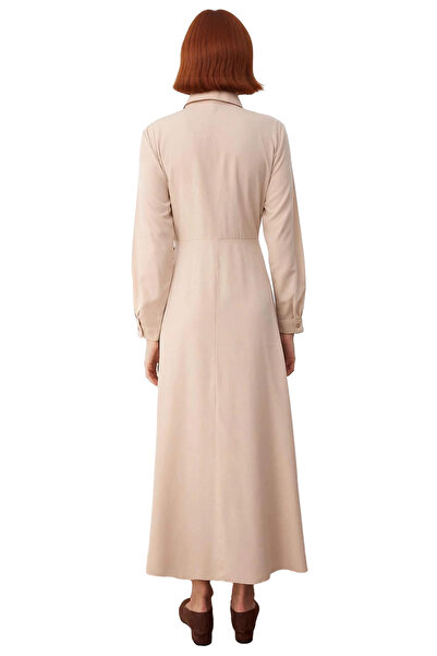 PayBuy Cămașă țesătă pentru femei Rochie maxi cu guler Detaliu eșarfă A Line croială Office & Casual Elegantă Calitate