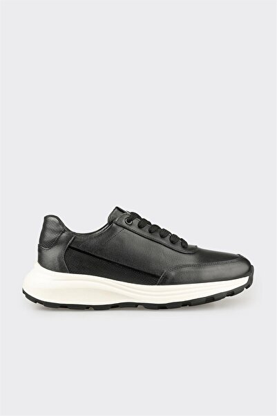 Elle Shoes Siyah Deri Erkek Spor Ayakkabı