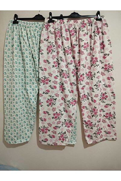 anne moda ankara Winter, Inside Is Quilted, Standard Size, Very Large, 100% Cotton, Pack of 2, Long, Pajama Bottoms