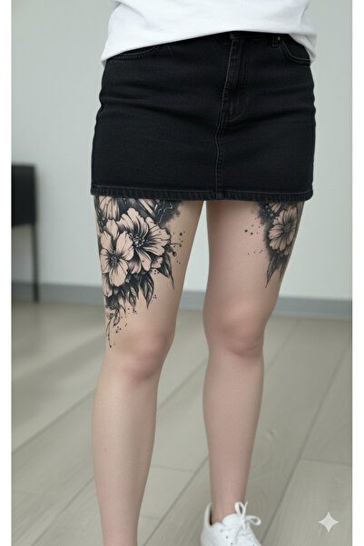 Glapzen Kelebek ve Çiçek Taslağı Geçici Dövme – Zarif, Doğal ve Suya Dayanıklı Tasarım