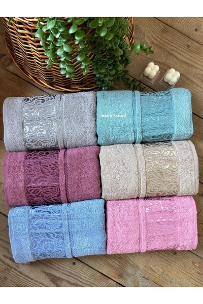 metin tekstil Σετ πετσετών χεριών και προσώπου Ebruli 6 τεμαχίων 50x90