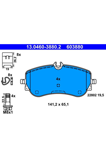 Ate Set Placute Frana Frana Disc Vw Amarok/Crafter Bus/Crafter Caroserie 2010...
