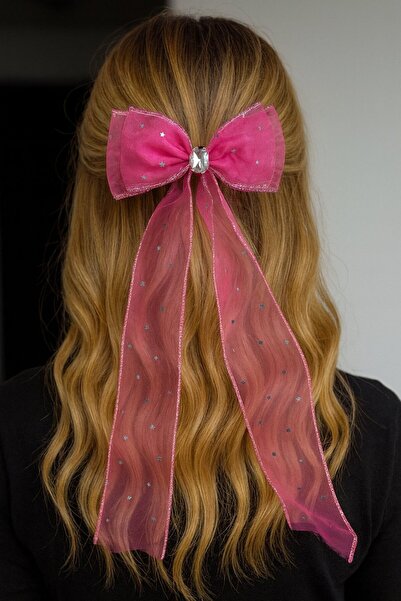 TAKIŞTIR Cataramă automată cu figuri de panglică de culoare fuchsia