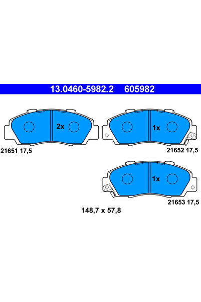 Ate Set Placute Frana Frana Disc Honda Accord 4 Aerodeck/Accord 5/Accord 6 Cu...