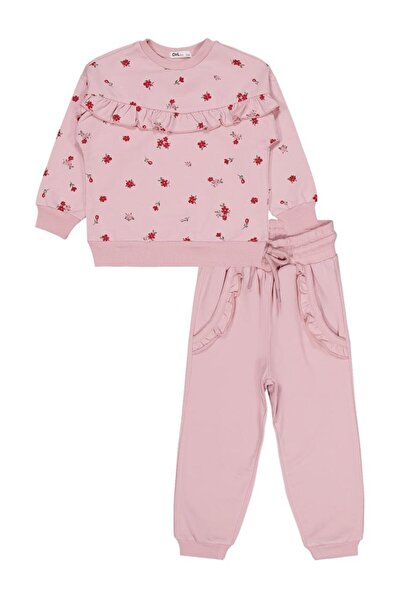 Civil Girls طقم رياضي مطبوع عليه زهور للأعمار من 2 إلى 5 سنوات - وردي للأعمار من 5 إلى 6 سنوات