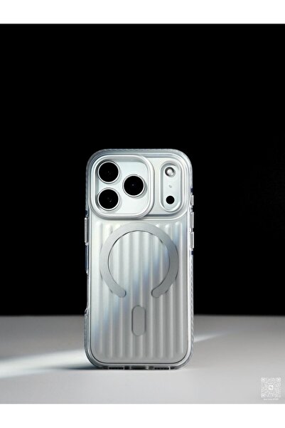 FLATECH فلاتيك كفر حماية ملون ايفون 17 برو ماكس - فضي