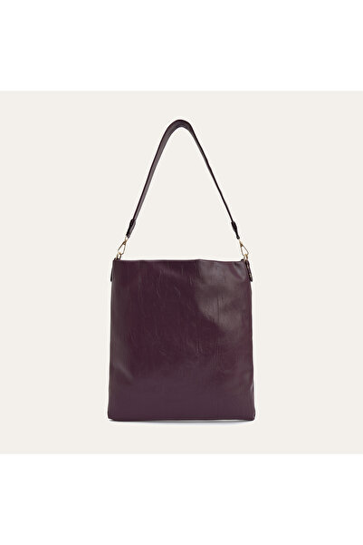 Mudo Women's Shoulder Bag with Crinkle Leather Look