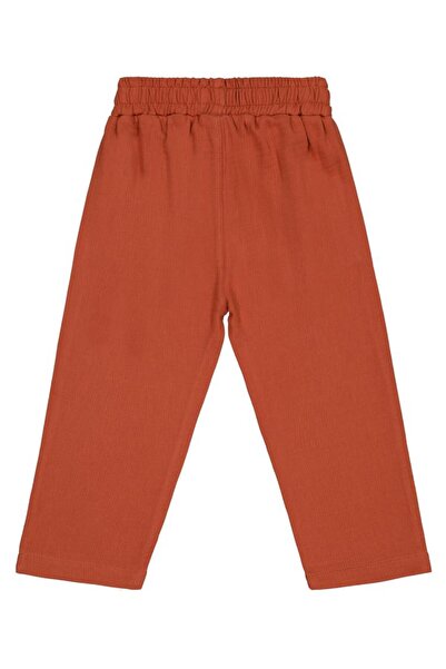 Civil Boys Elastic Waist Ornamental Laced Sweatpants for Ages 2-5 - Orange3-4 Years