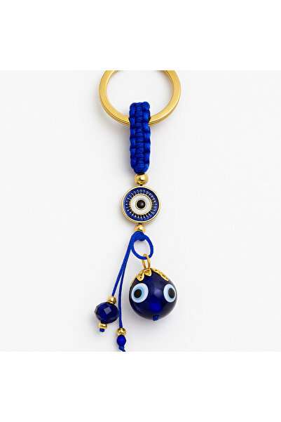simagift Handmade Evil Eye Beaded Blue Luck Keychain – Protective Gift Accessory with Glass Beads