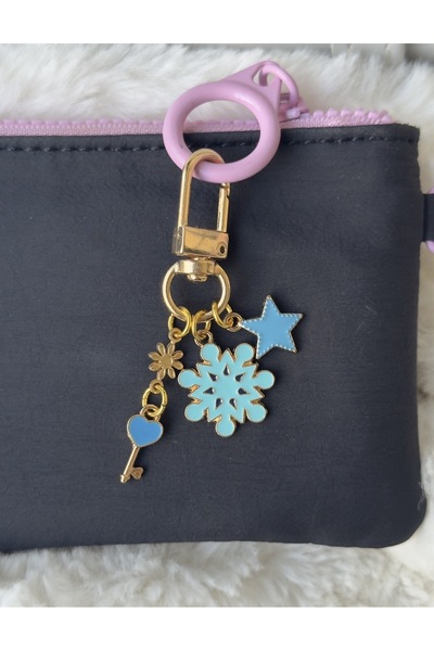 WhimsyWhite ميدالية مفاتيح مينيمال شان، ميدالية مفاتيح ملونة على شكل حقيبة، م...