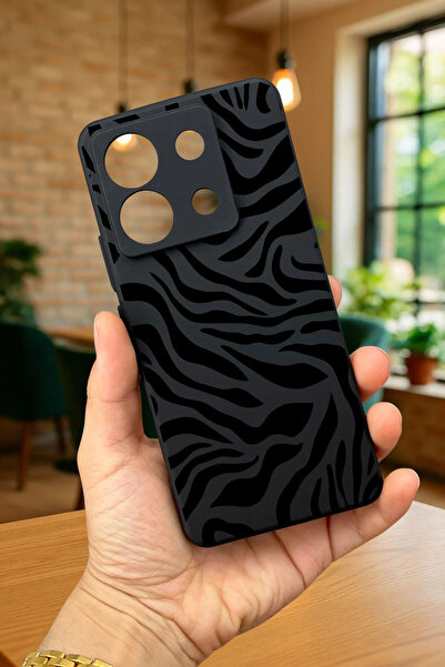 Vip Case Redmi Note 13 Pro 5G Uyumlu Zebra DESENLİ Silikon Darbe Emici Klasik Korumalı Rubber Kılıf