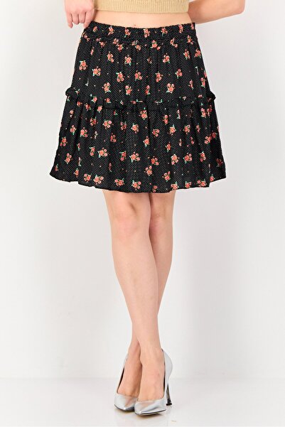 Faith Women Floral Print Mini Skirt, Multicolor