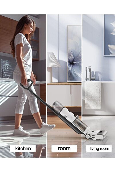 Generic Cordless Wet Dry Floor Cleaner 190W Brushless Motor, Dual Tank, Self-Cleaning Vacuum Mop