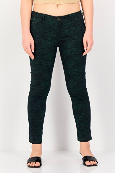 Reiko Women Skinny Fit Animal Print Straight Leg Pants, Multicolor