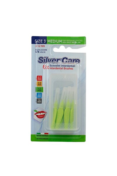 SILVER CARE Silver Care Ultra Soft Interdental Brushes Medium, 1.2 mm, 6 Count